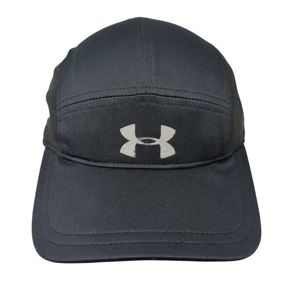 Under Armour Run Coldblack Strapback 5 Panel Cap Black One Size Adjustable - Picture 1 of 9
